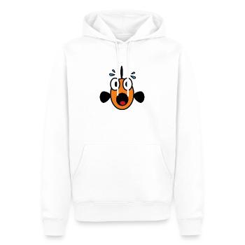 Panic Fish - Men’s Premium Organic Hoodie - white - Front - Nico (187cm)