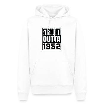 STRAIGHT OUTTA 1952 - Sweat à capuche Premium bio Homme - blanc - Devant - Nico (187cm)