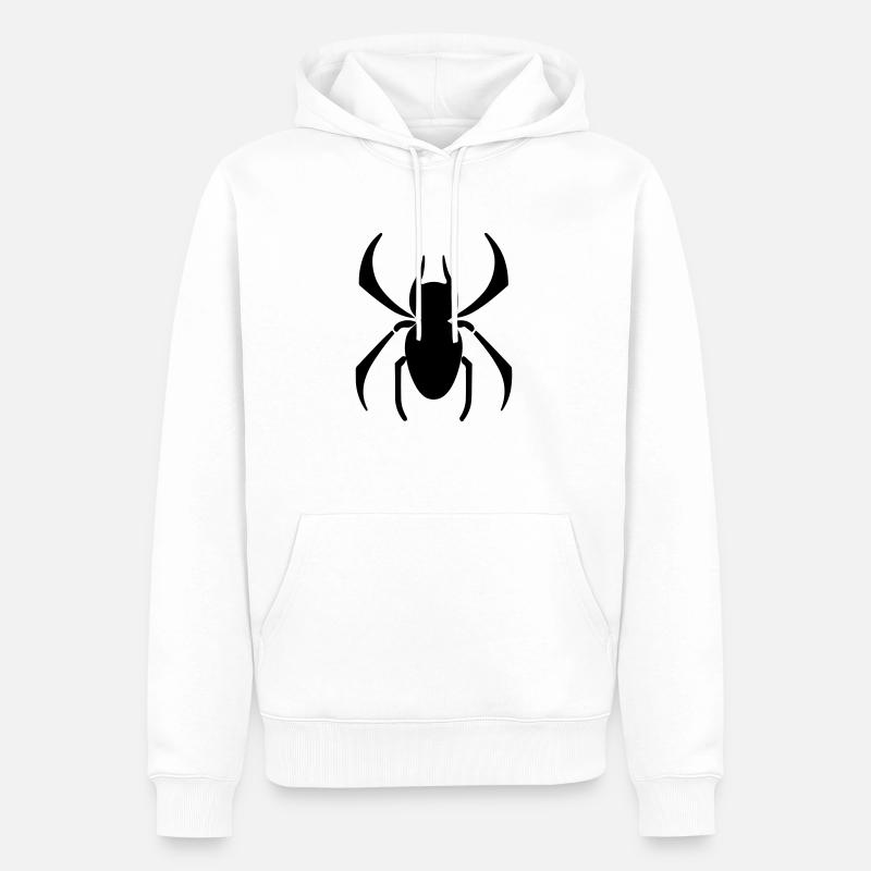 araignée - Sweat à capuche Premium bio Homme - blanc