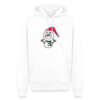 Bonhomme de neige - Sweat à capuche Premium bio Homme - blanc - Devant - Nico (187cm)