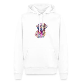 Hund, Labrador,golden Retriever,bunt, illustration - Männer Premium Bio Hoodie - Weiß - Vorne - Nico (187cm)