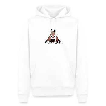 Ein scheiss muss ich Produkte | Meme - Männer Premium Bio Hoodie - Weiß - Vorne - Nico (187cm)