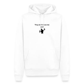 They don’t know me son - Männer Premium Bio Hoodie - Weiß - Vorne - Nico (187cm)