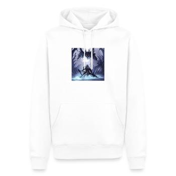Fantasy Artwork Design 1 - Männer Premium Bio Hoodie - Weiß - Vorne - Nico (187cm)