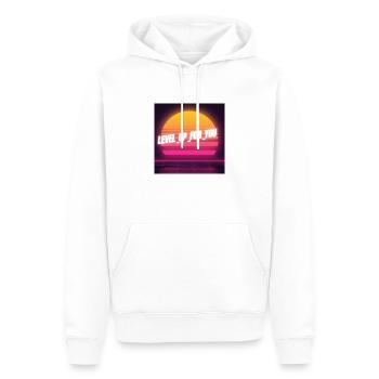 level up for you - Sweat à capuche Premium bio Homme - blanc - Devant - Nico (187cm)