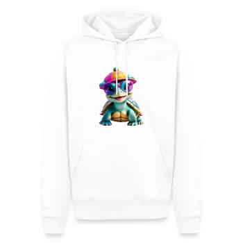 Turtle - Men’s Premium Organic Hoodie - white - Front - Nico (187cm)