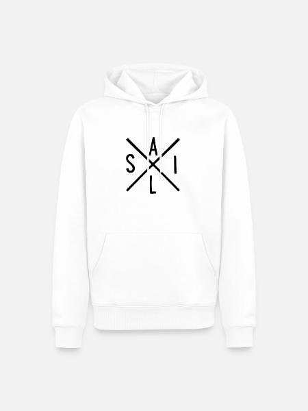 sailhipsterkreuz - Men’s Premium Organic Hoodie - white