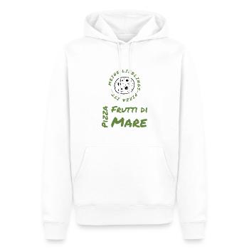 Pizza Fruti de Mare: Meer trifft Pizza - Männer Premium Bio Hoodie - Weiß - Vorne - Nico (187cm)