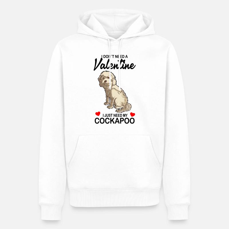 Cockapoo - Sweat à capuche Premium bio Homme - blanc