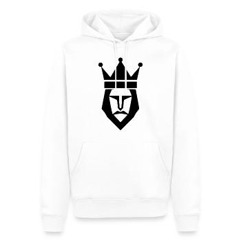 King - Men’s Premium Organic Hoodie - white - Front - Nico (187cm)