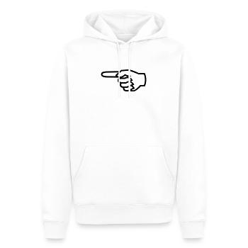 Hand, Finger - links - Männer Premium Bio Hoodie - Weiß - Vorne - Nico (187cm)