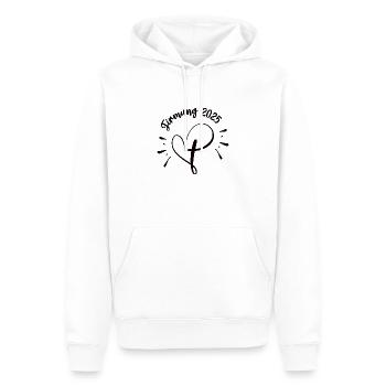 Firmung 2025 Firmungen Herz Kreuz Sakrament Kirche - Männer Premium Bio Hoodie - Weiß - Vorne - Nico (187cm)