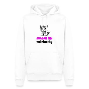 Écrasez le patriarcat - Sweat à capuche Premium bio Homme - blanc - Devant - Nico (187cm)