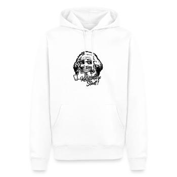Karl Marx Stadt (einfarbig) - Männer Premium Bio Hoodie - Weiß - Vorne - Nico (187cm)