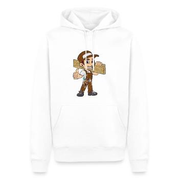 Retro Vintage Grunge Schreiner Zimmermann Tischler - Männer Premium Bio Hoodie - Weiß - Vorne - Nico (187cm)