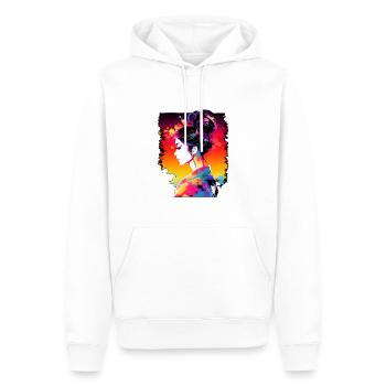 Japanische Geisha bei Abendrot #2 - Männer Premium Bio Hoodie - Weiß - Vorne - Nico (187cm)