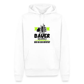 Ist der Bauer ruiniert Demostration Protest - Männer Premium Bio Hoodie - Weiß - Vorne - Nico (187cm)