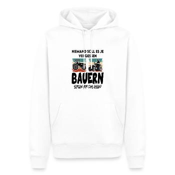 Bauern sorgen für das Essen Protest - Männer Premium Bio Hoodie - Weiß - Vorne - Nico (187cm)