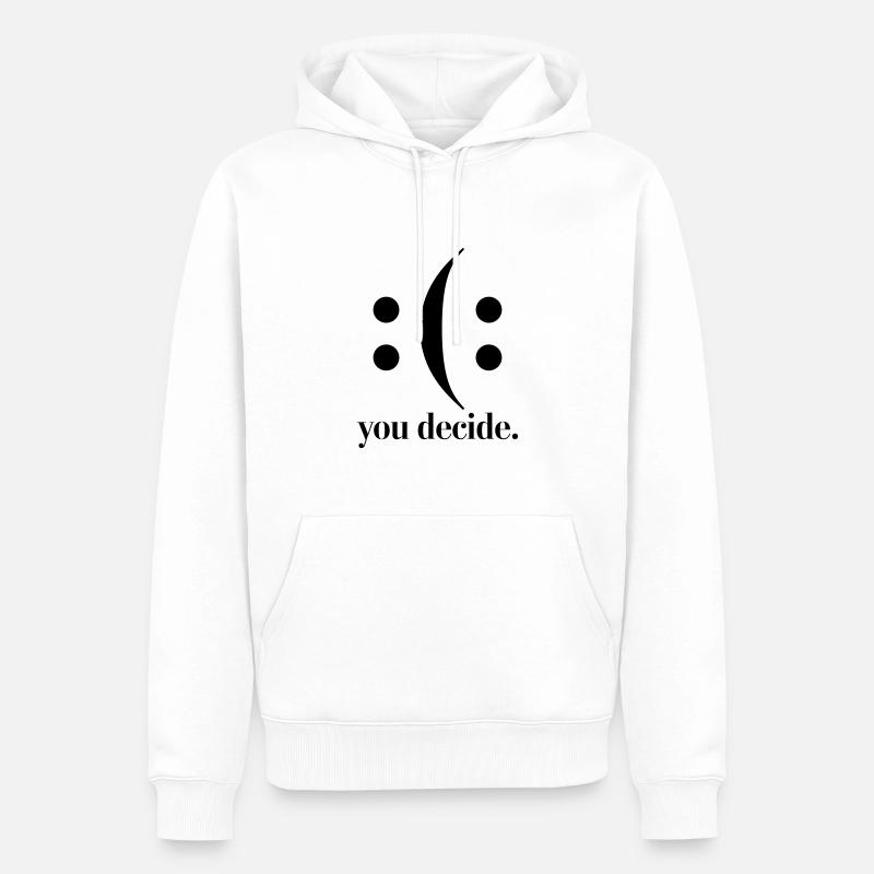 c’est vous qui décidez - Sweat à capuche Premium bio Homme - blanc