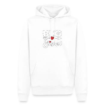 Big Sister - große Schwester - Men’s Premium Organic Hoodie - white - Front - Nico (187cm)