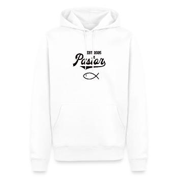 Pastor Pastoren Geistliche Evangelisch Kirche - Männer Premium Bio Hoodie - Weiß - Vorne - Nico (187cm)