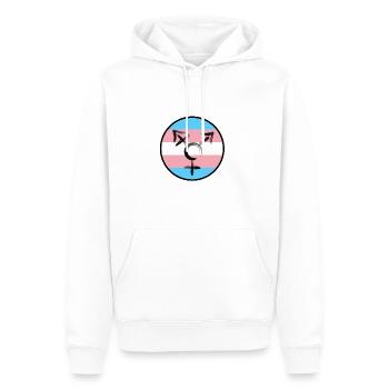 Kreisemblem Symbol Transgender - Männer Premium Bio Hoodie - Weiß - Vorne - Nico (187cm)
