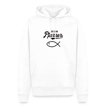 Pfarrer est 2025 Fisch Symbol Christentum Kirche - Männer Premium Bio Hoodie - Weiß - Vorne - Nico (187cm)