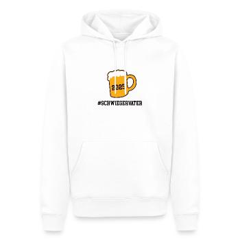 Schwiegervater 2025 Vater der Braut Schwiegerpapa - Männer Premium Bio Hoodie - Weiß - Vorne - Nico (187cm)
