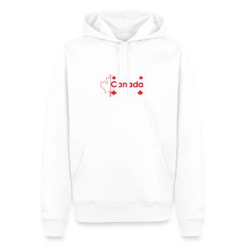 LOVE Kanada Canada - Sweat à capuche Premium bio Homme - blanc - Devant - Nico (187cm)