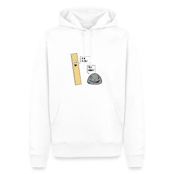 Tu assures! Vous régnez ! - Sweat à capuche Premium bio Homme - blanc - Devant - Nico (187cm)