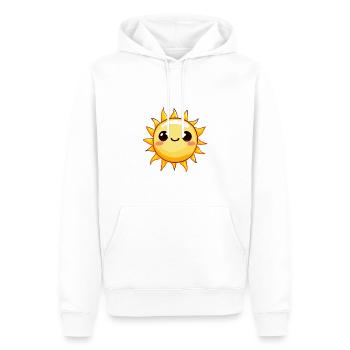 Sonne - Männer Premium Bio Hoodie - Weiß - Vorne - Nico (187cm)