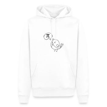 Oiseau Pi - Sweat à capuche Premium bio Homme - blanc - Devant - Nico (187cm)