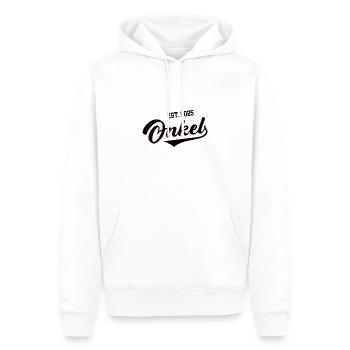 Onkel werden Patenonkel Baby Ankündigung Pate 2025 - Männer Premium Bio Hoodie - Weiß - Vorne - Nico (187cm)