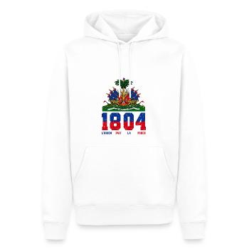Haïti Drapeau Haïtien Ayiti Haïtien I Cadeau - Sweat à capuche Premium bio Homme - blanc - Devant - Nico (187cm)