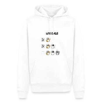 Les objectifs de vie sont des chats - Sweat à capuche Premium bio Homme - blanc - Devant - Nico (187cm)