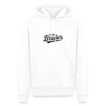 Bruder 2025 Geburtstag Geschwister Baby Verkündung - Männer Premium Bio Hoodie - Weiß - Vorne - Nico (187cm)