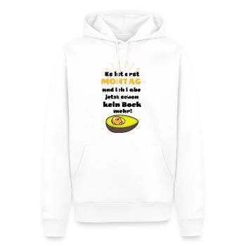 Fun Design-Geschenkidee-Lustiges Design - Avocado - Männer Premium Bio Hoodie - Weiß - Vorne - Nico (187cm)