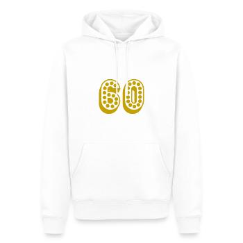 JAHRESTAG. ALLES GUTE ZUM GEBURTSTAG. ALLES GUTE ZUM GEBURTSTAG. - Männer Premium Bio Hoodie - Weiß - Vorne - Nico (187cm)