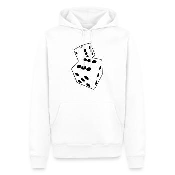 cartes - Sweat à capuche Premium bio Homme - blanc - Devant - Nico (187cm)