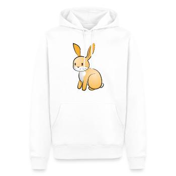 Hase - Männer Premium Bio Hoodie - Weiß - Vorne - Nico (187cm)