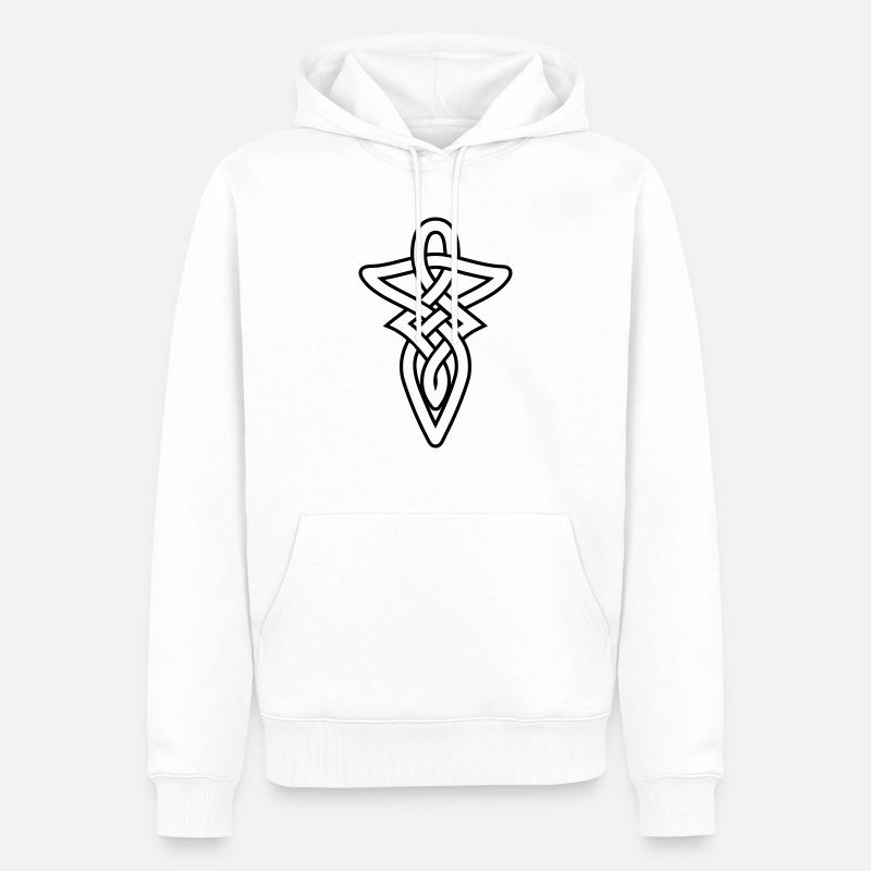 viking_knot_b_1c - Sweat à capuche Premium bio Homme - blanc
