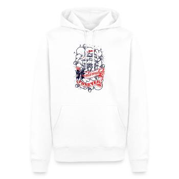 Calamity forever - Sweat à capuche Premium bio Homme - blanc - Devant - Nico (187cm)