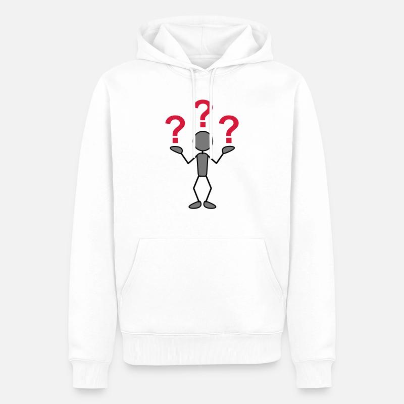 greyman_with_problems_3c - Sweat à capuche Premium bio Homme - blanc