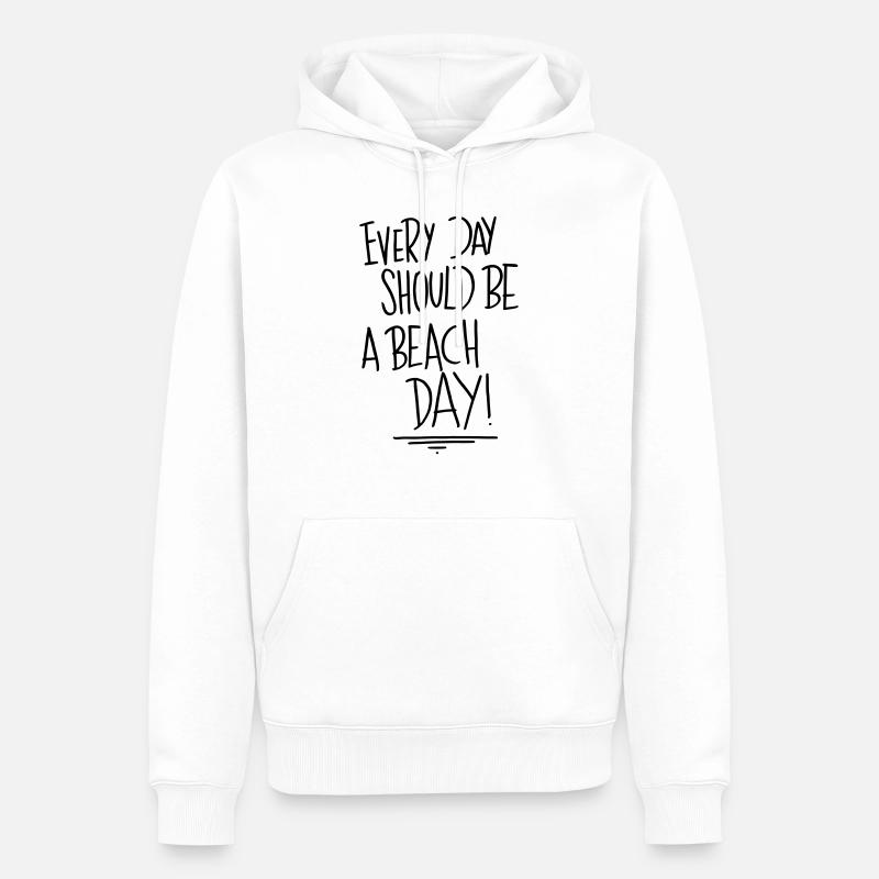 Summer_Beach_DAY - Männer Premium Bio Hoodie - Weiß