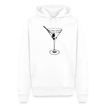 Verre à Cocktail - Sweat à capuche Premium bio Homme - blanc - Devant - Nico (187cm)
