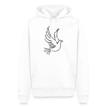 deaf - Men’s Premium Organic Hoodie - white - Front - Nico (187cm)