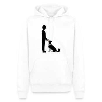 Obedience Hölzchen Vektor 3 - Männer Premium Bio Hoodie - Weiß - Vorne - Nico (187cm)