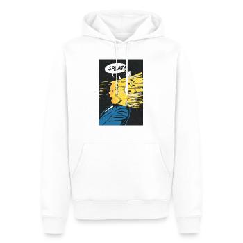 Splat! - Männer Premium Bio Hoodie - Weiß - Vorne - Nico (187cm)