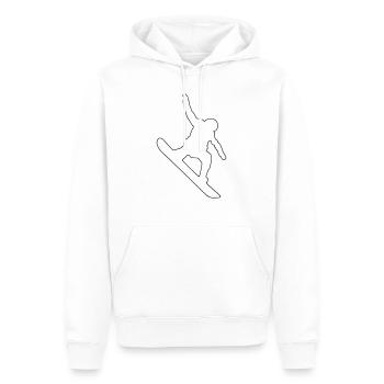 snowboarder fun - Männer Premium Bio Hoodie - Weiß - Vorne - Nico (187cm)