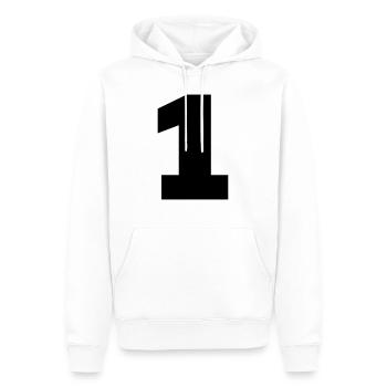 1 - Sweat à capuche Premium bio Homme - blanc - Devant - Nico (187cm)